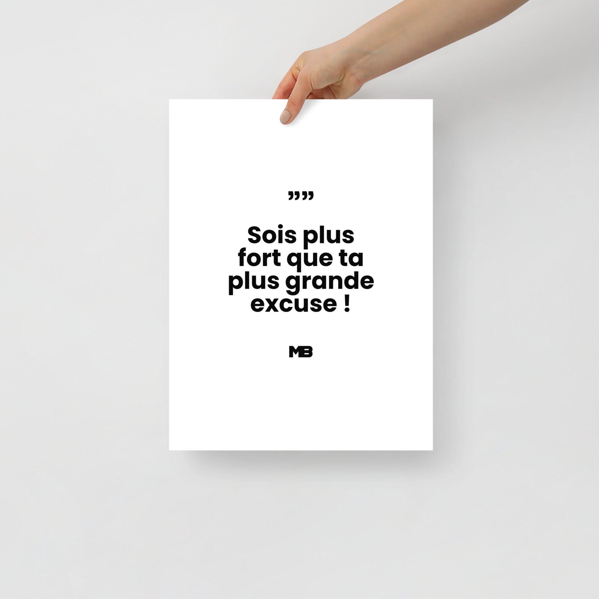 Affiche Plus fort que les excuses - Image 1