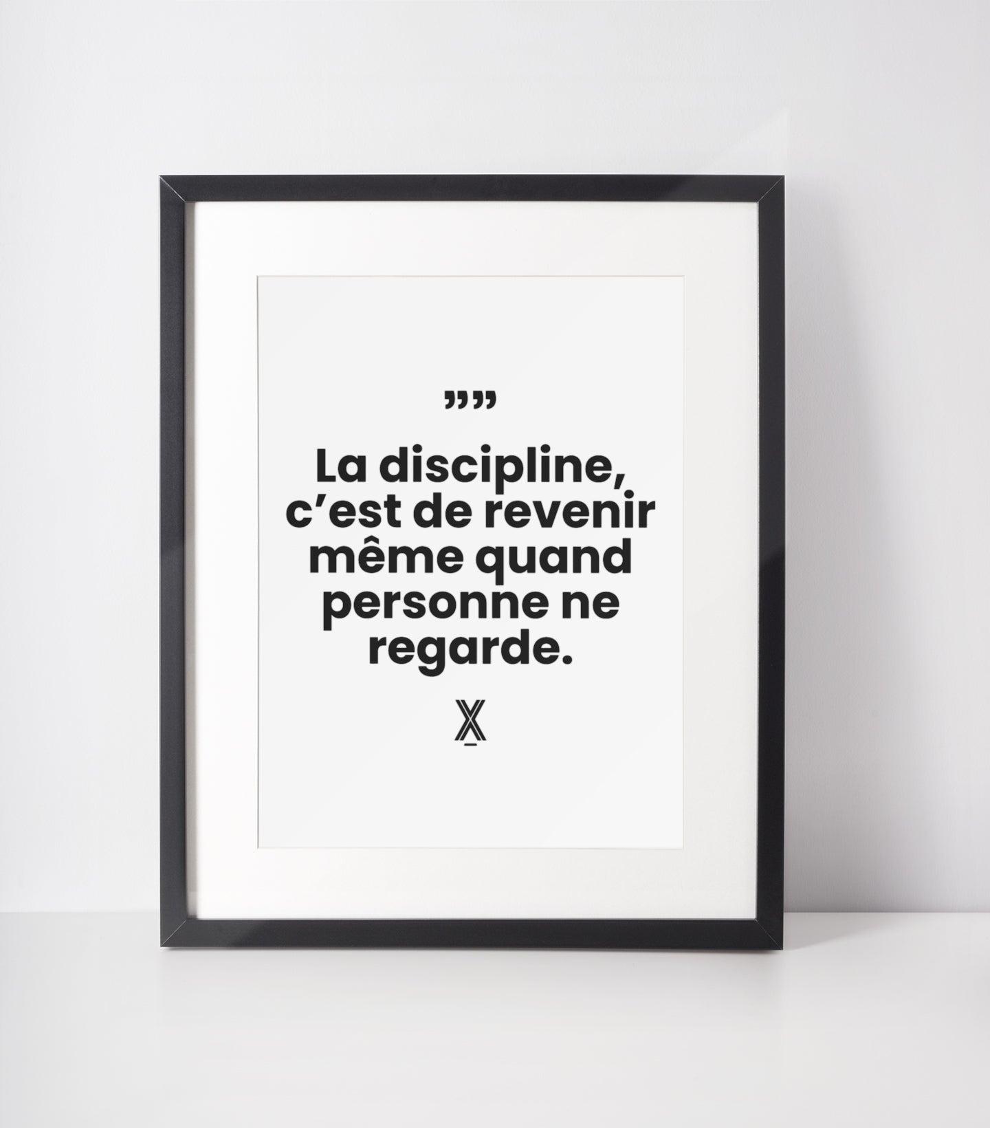 Affiche La Discipline c'est quand tu reviens - Image 1